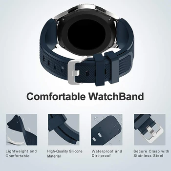 Каишка За Samsung Galaxy Watch 46 мм Gear S3 S4 Спортни Ръчни Часовници, Каишки за часовници Гривна за Huawei Watch GT Силикон Каишка за часовник