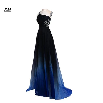 2021 Елегантни трапециевидные рокли за абитуриентски бал с Омбре Шифон Във Дълго градиентное вечерна рокля вечерна рокля Vestidos De Gala BM110