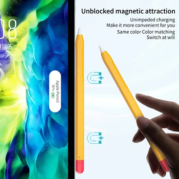 Подходящ за Apple Pencil 2 Защитно покритие на Държач за меки силиконови дръжки джоб за стилус за iPad първо поколение Аксесоари за моливи
