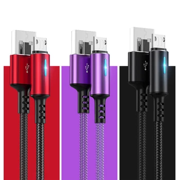 FLOVEME Micro USB Кабел 5A Бързо Зареждане LED Кабел за предаване на Данни Кабел за Зарядно Устройство за Samsung Xiaomi Аксесоари за мобилни телефони, Зарядни устройства, Кабели