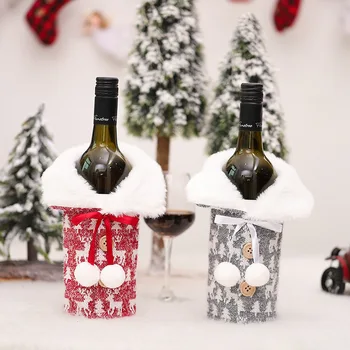 Коледни Подаръчни Пакети Държач на Капачката на една Бутилка Вино С Коледа Декорации за Дома Коледен Подарък Натал Ноел Декор на Масата на Нова Година 2022