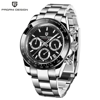 2021 Нови мъжки часовници Най-добрата марка Луксозни часовници е от неръждаема стомана За мъже, Спортен Гмуркане Хронограф Япония VK63 Relogio Masculino
