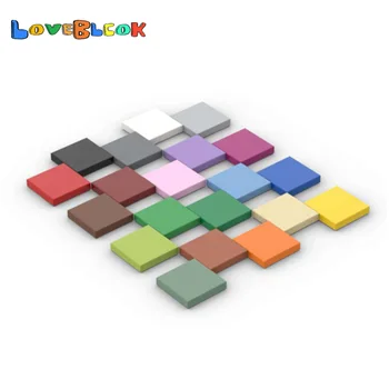 Плочки LoveBlock 2x2 с пазом Плоски Строителни Блокове Събира Технически данни на MOC направи си САМ Играчка Подарък Творчески 3068 За детето, на 10 бр./лот