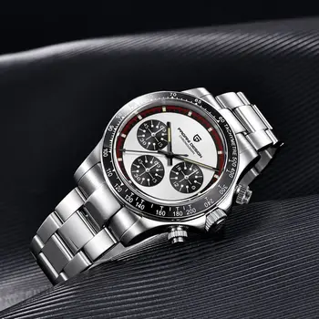 ДИЗАЙН на PAGANI 2022 Нов мъжки часовник Луксозни кварцов часовник за мъже на Ретро, спортен хронограф Япония VK63 Часовници от стъкло: сапфир