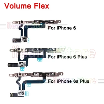 Оригинал За iPhone 6 6s 7 8 Plus Бутон за Изключване на Звука силата на Звука Гъвкав захранващ Кабел С Метална За iPhone 5S SE 5 Сервизна Детайл Power Flex