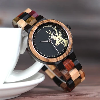 БОБО Любител на ПТИЦИ Дървени часовници Лесен Луксозен Дизайн Дървена Гривна с каишка Японски кварцов механизъм Ръчни часовници За мъже relogio masculino
