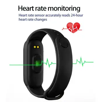 M6 Смарт часовници За мъже и жени Фитнес Спорт Смарт Гривна Активност на Сърдечния ритъм Тракер За Деца е Подходящ за IOS и Android