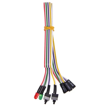 Захранващ кабел Компютърна дънна платка ATX PC Включване / Изключване / Нулиране С led подсветка 50 см
