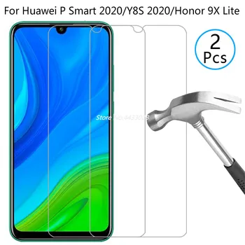 2 Бр. Закалено Стъкло за Huawei P Smart 2021 Y8S 2021 Протектор на екрана 2.5 D 9 H За Huawei Honor 9X Lite Защитно фолио за Стъкло