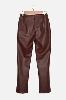 Модерен панталон от изкуствена кожа TWOAW22PL0177