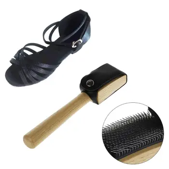 Четка За почистване на Денс Обувки с дървена Замшевой Ходила За Почистване на Обувки
