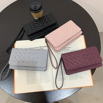 Нова чантата си Малка дама модната марка Кожен портфейл пакет от карти за жени 2021 женски клатч портфейл чанта
