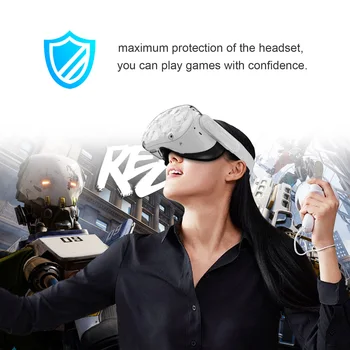 VR Обвивка За Oculus Quest 2 Защита Слушалки VR Прозрачна Слушалки Защитен Калъф За Шлем за Виртуална Реалност
