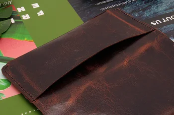 Ръчно изработени кожени САМ Ретро портфейл с няколко карти PVC версия на чертежа