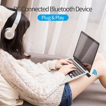 USB Bluetooth 5,0 Адаптер 3.5 mm AUX BT-Аудио Приемник Предавател Безжичен Ключ За Автомобил на телевизионния Говорител 4 в 1 Bluetooth Адаптер