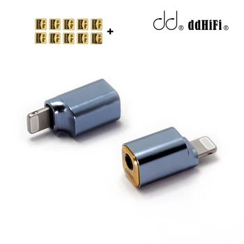 DD ddHiFi Напълно нов адаптер за слушалки от алуминиева сплав TC35i (2021) с подсветка до 3,5 мм за iOS на iPhone / iPad / iPod Touch