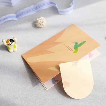 3D Всплывающая Птица Колибри САМ Мисли За Теб Поздравителна Картичка С Плик Рожден Ден на Ден на Ден на бащата на Майката Сватбен декор
