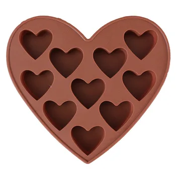 Направи си САМ Силиконова Форма За торта 10-Кухината на Любовта под Формата на Сърце Силиконова Форма За Фондан Шоколадова Торта Форма За Кухня, Аксесоари За Печене Мухъл