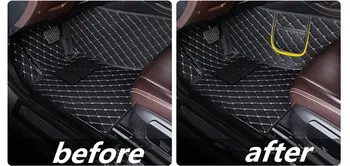 Обновете кожени автомобилни стелки за Ford Escape, Kuga 3d 2013- 2016 2017 2018 Обичай накладки за краката автомобилни килими автомобилни седалките