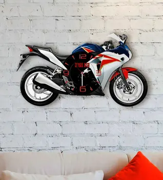 Персонализиран Дизайн На Мотоциклета Дървена Стена Saati-6