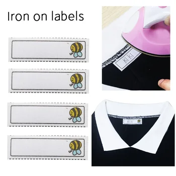 100шт Пчелен Модел с Надписи на Именни етикетите на Миещи се Етикети за дрехи Тъканни Етикети за дрехи, Етикети за Дрехи и Аксесоари