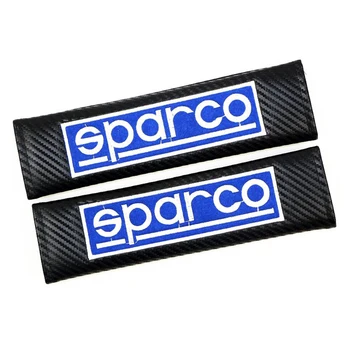 VEHICAR 2 бр. Покривала за предпазния колан на автомобила, за плетене на лого Sparco Аксесоари за автомобили Защита на рамото на водача