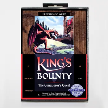 16 - битов игри касета Sega MD с търговия на дребно скоростна кутия - Детска количка King ' s Bounty The Conqueror's Quest за Megadrive за системата Genesis