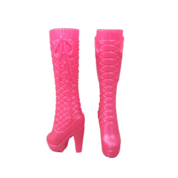 5 двойки/лот Случаен Цвят Обувки на висок ток за кукли Барби Ботуши на висок ток за 1/6 BJD Аксесоари за кукли Момичетата играят играчки направи си САМ