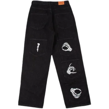 2021 Готини панталони с принтом черепа за момичета Harajuku Есенни панталони Дамски градинска дрехи Лято Пролет Модерни черни готически спортни панталони За жени