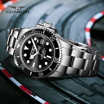 Мъжки часовник GUANQIN 2021 Най-добрата марка на Луксозни Автоматични Механични часовници За мъже От Неръждаема Стомана Водоустойчив часовник NH35 reloj hombre