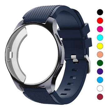 Калъф+каишка за Samsung Galaxy Watch Gear S3 Frontier 46 мм 42 мм Силиконов спортен каишка за часовник+протектор и Калъф за Galaxy watch 42 мм и 46 мм