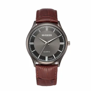 Стилни мъжки аналогов кварцов часовник с Класически бизнес часовници в Ретро стил с кожена каишка на Relogio Masculino Reloj Hombre