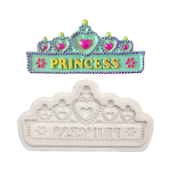 Шенхун Принцеса Короната на Силиконовата Помадная Форма За торта Бебешко Парти по случай рождения Ден на Захар Занаят Украса на Мухъл Дъвка Паста Сладкарница хартия за Печене