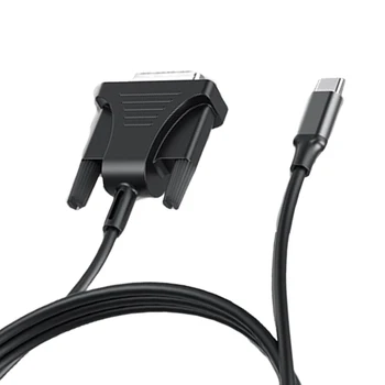 2 м 10 Gbit / с USB 3.1 Тип C към DVI Мъжки Кабел-адаптер HDMI-съвместим Кабел-конвертор за Macbook Air 3.1 Кабел-адаптер