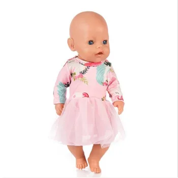 Гореща разпродажба стоп-моушън дрехи за новородени е Подходящ за 18 инча 40-43 см Рокля Еднорог Аксесоари за кукли Дрехи за детския празник, Подарък за рожден ден