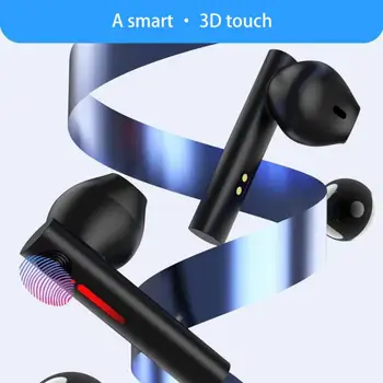 TWS Bluetooth-съвместими Слушалки Безжични Слушалки Стереозвук Слушалка Сензорен Бутон С Зарядно Калъф 300 ма Мобилно Храна