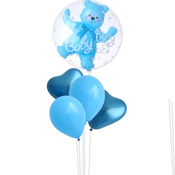24-инчов Момче Момиче Розово Синьо плюшено мече Топката в шарике балон детски играчки Детски душ Парти по случай рождения Ден на Сватбени празнични аксесоари