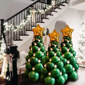 Коледен Зелен балон Лесовъдство Серия Набиране на Коледни елхи Украса за партита Семейно парти насладете се на Коледната Атмосфера Усещане Латексного Света