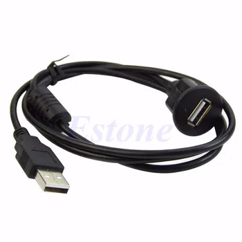 1 БР. За Инсталиране на Панел Закрепване на Арматурното Табло на Автомобила удължителен кабел USB Адаптер M/F Кабел Тел