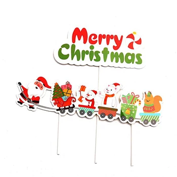 1 Компл. От 2021 Година С Коледа Писмо Торта Topper Дядо Коледа, Снежен Човек Украса На Торта У Дома