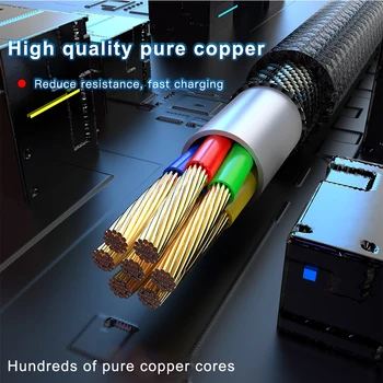 5A Магнитен кабел с Компресор Бързо Зареждане на USB Кабел Тип C За Huawei P30 P20 P10 Капитан 20 30 Pro Lite Зарядно устройство Магнит Тип C 1 m