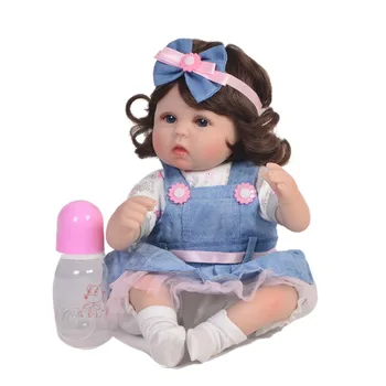 Най-новият bb reborn 43 см Силикон Reborn Boneca Realista Модни Детски Кукли за принцеса Детски подарък За Рожден Ден Bebes Reborn играчки