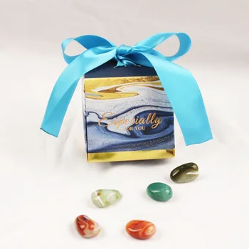 Картонена Кутия за сватбени подаръци и чанти Сладки Подаръчни Кутии с шоколадови Бонбони Сватбен Детски душ Шоколадова кутия с панделка