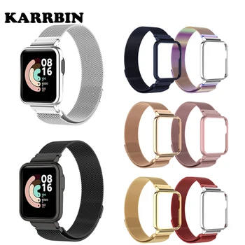 KARRBIN Метален Миланската Магнитна Каишка за часовник Xiaomi Mi Watch Lite Каишка Гривна за Redmi Watch 1 Каишка от Неръждаема Стомана