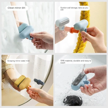 Пречистване на Огледала, Стъкло Силиконова Четка За почистване на тежести За мивка Чистачките Инструменти за почистване на Баня