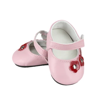 Розова кожена обувки, за да е подходяща за детето 43 см, Аксесоари за кукли, най-добрият подарък за рожден Ден за деца