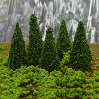 Миниатюрни Телена Дървета на Модела Растения 12 см Оформление Жп Влакове Пясъчен Маса Архитектура на Сградата Пейзаж