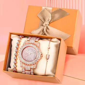 3 Бр./компл. Дамски кварцов часовник Модни Гривни Дамски подаръчни комплекти на Най-добрата Марка на Луксозни Дамски Часовник Годишнина подаръци