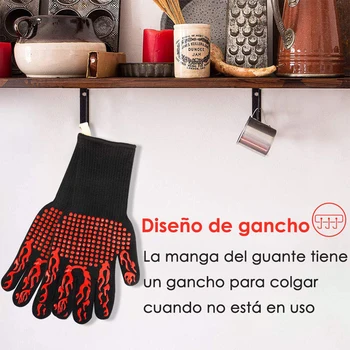 Ръкавици за барбекю Топлоустойчиви кухненски ръкавици за фурна 500 800 Градуса Огнеупорни Изолационни Ръкавици За барбекю Микровълнови Ръкавици