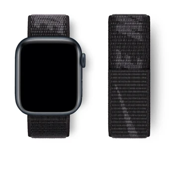 За Apple Watch Band45 41 44/40 38 42 мм, Меки дишащи гривна Sorrea Каишка за часовник iWatch serie4 5 6 7 se Спортен найлонов ремък с линия